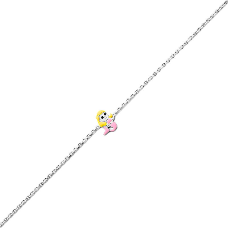 Zilveren armbandje verstelbaar zeemeermin Naiomy Princess - Staartjes en Strikjes