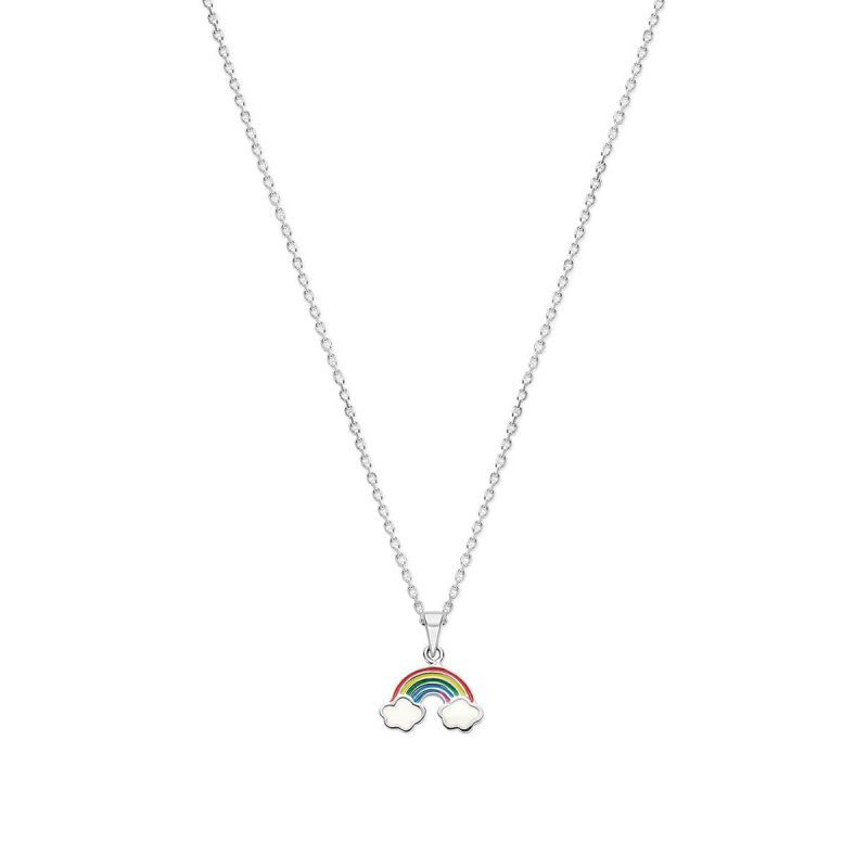 Zilveren ketting regenboog - Staartjes en Strikjes