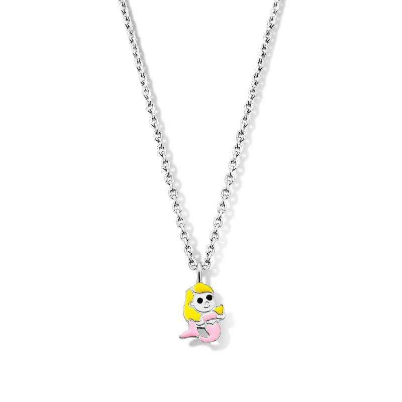 Zilveren ketting zeemeermin Naiomy Princess - Staartjes en Strikjes