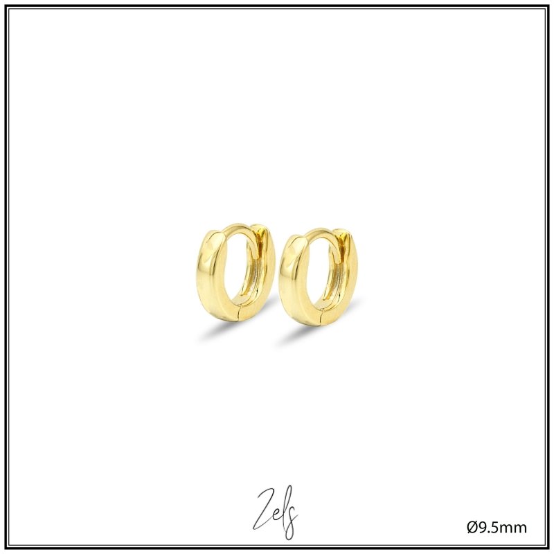 Zilveren kinderoorbellen creolen/oorringetjes klein goldplated | Kiki - Staartjes en Strikjes