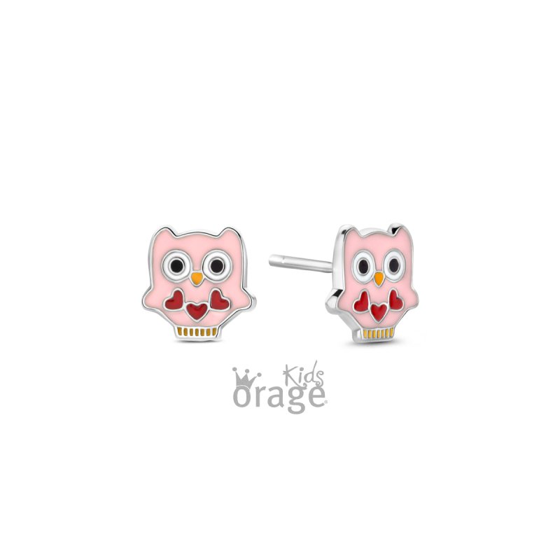 Zilveren kinderoorbellen uiltjes Orage kids - Staartjes en Strikjes