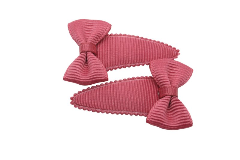 Baby haarspeldjes met strikjes colonial rose - Staartjes en Strikjes