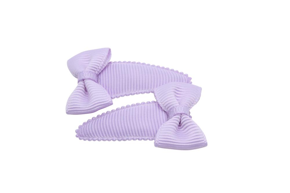Baby haarspeldjes met strikjes licht paars - Staartjes en Strikjes