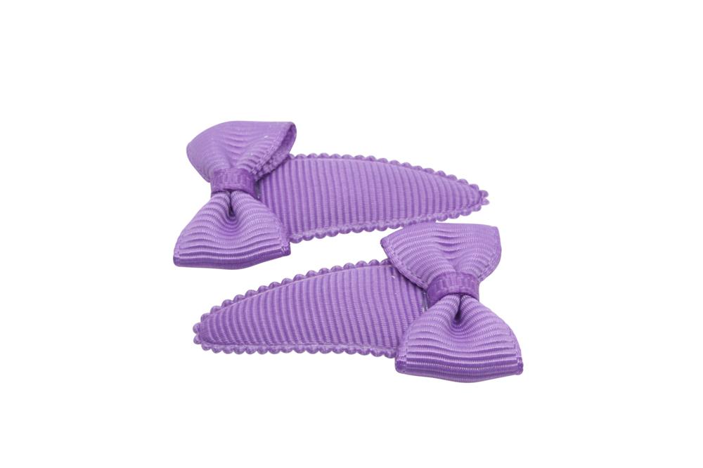 Baby haarspeldjes met strikjes paars - Staartjes en Strikjes