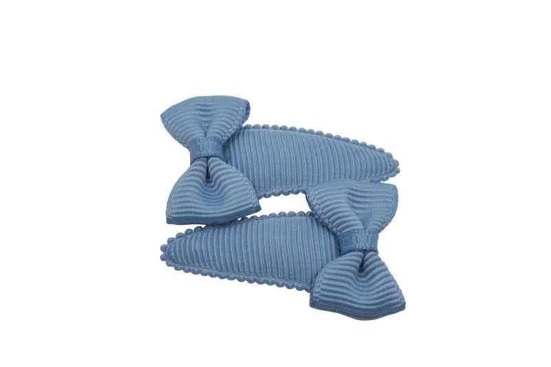 Baby haarspeldjes met strikjes zacht blauw - Staartjes en Strikjes