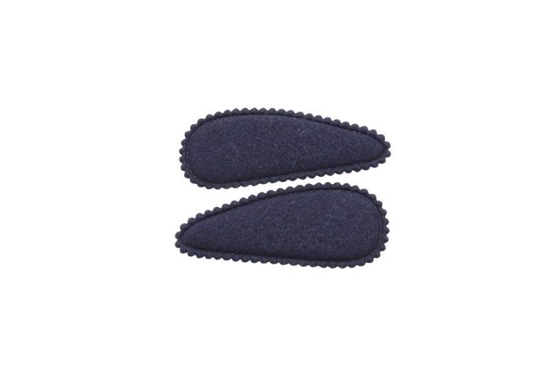 Baby haarspeldjes suede donkerblauw - Staartjes en Strikjes