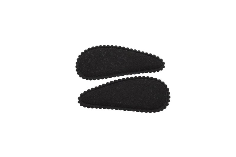 Baby haarspeldjes suede zwart - Staartjes en Strikjes