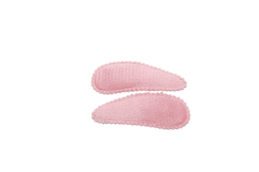 Baby haarspeldjes veloers zacht roze - Staartjes en Strikjes