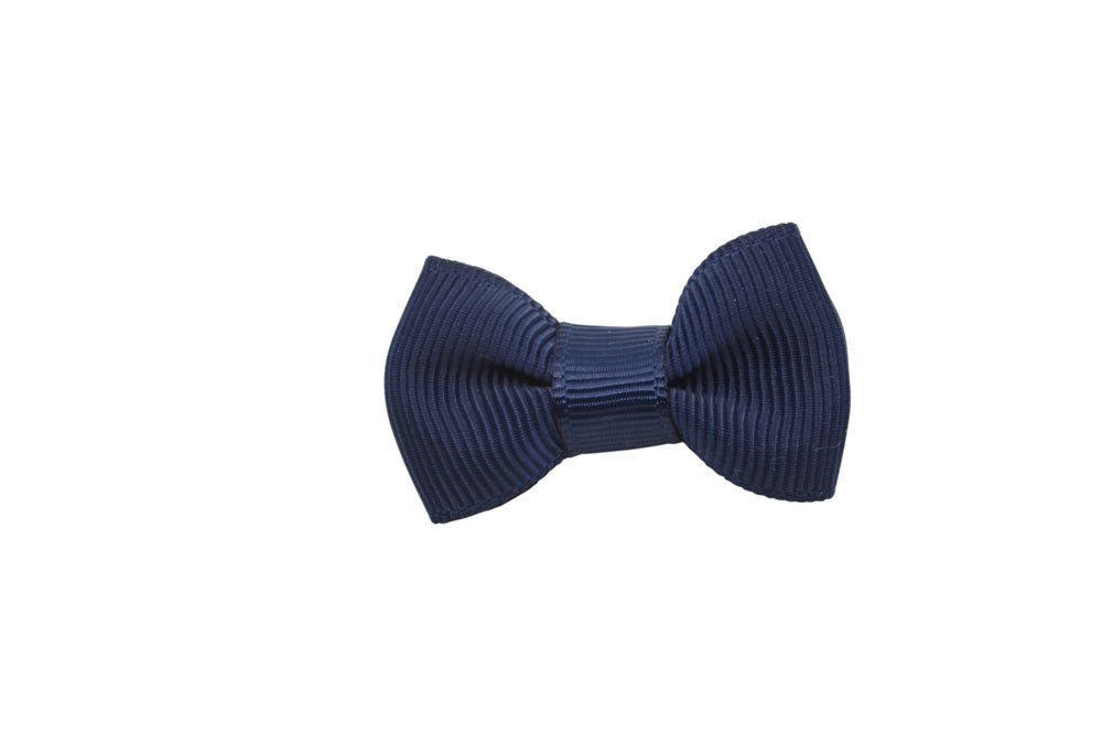 Baby/peuter haarstrikje klein donkerblauw - Staartjes en Strikjes