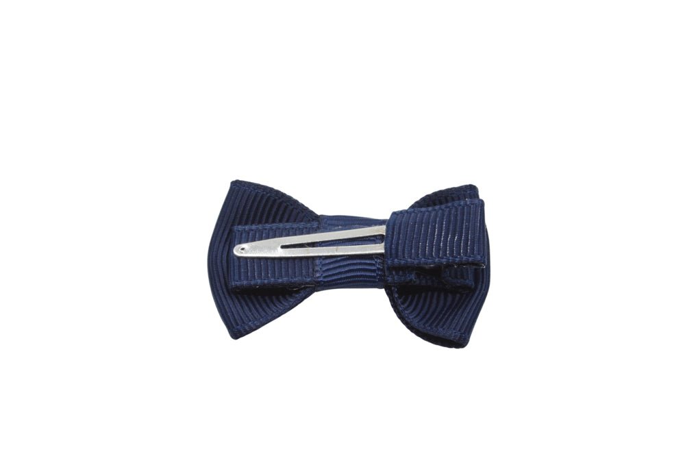 Baby/peuter haarstrikje klein donkerblauw - Staartjes en Strikjes