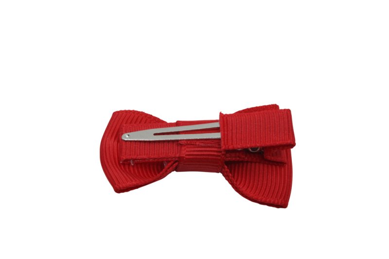 Baby/peuter haarstrikje klein rood - Staartjes en Strikjes