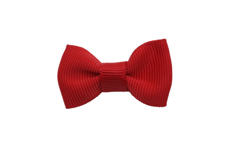 Baby/peuter haarstrikje klein rood - Staartjes en Strikjes