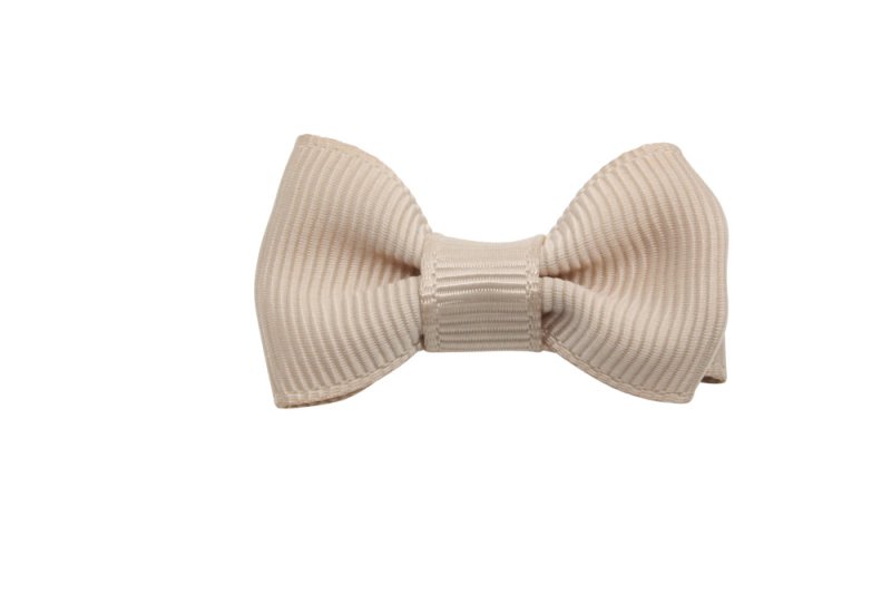 Baby/peuter haarstrikje klein tan bruin - Staartjes en Strikjes