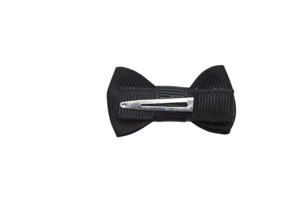 Baby/peuter haarstrikje klein zwart - Staartjes en Strikjes