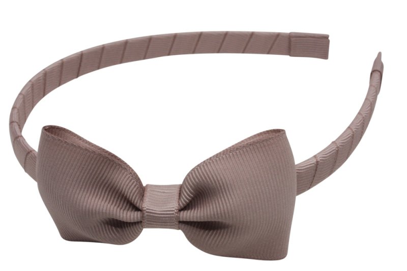 Diadeem/haarband ginger snap bruin met vlinder strikje - Staartjes en Strikjes