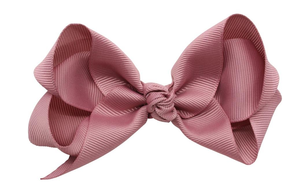 Extra grote haarstrik diep oudroze/mauve - Staartjes en Strikjes