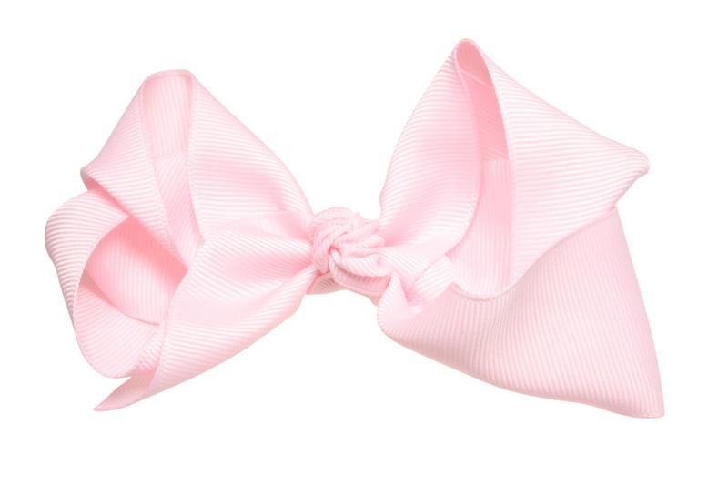 Extra grote haarstrik lichtroze - Staartjes en Strikjes