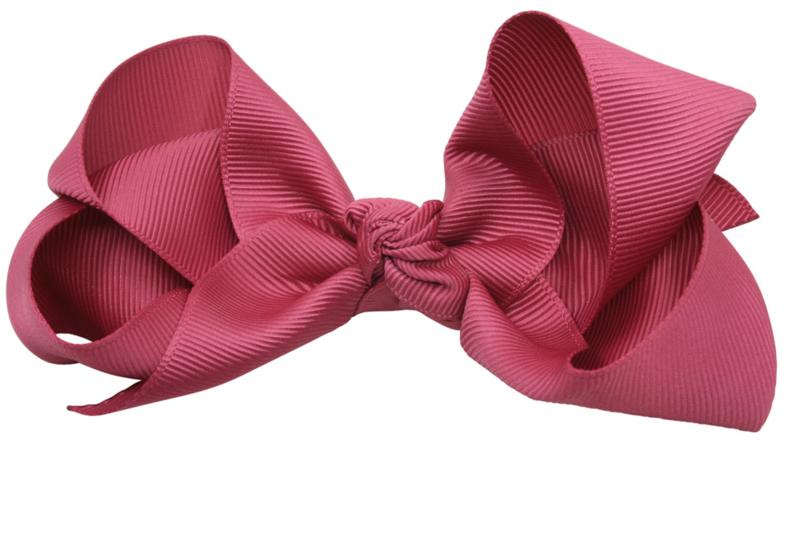 Extra grote haarstrik rose wood - Staartjes en Strikjes