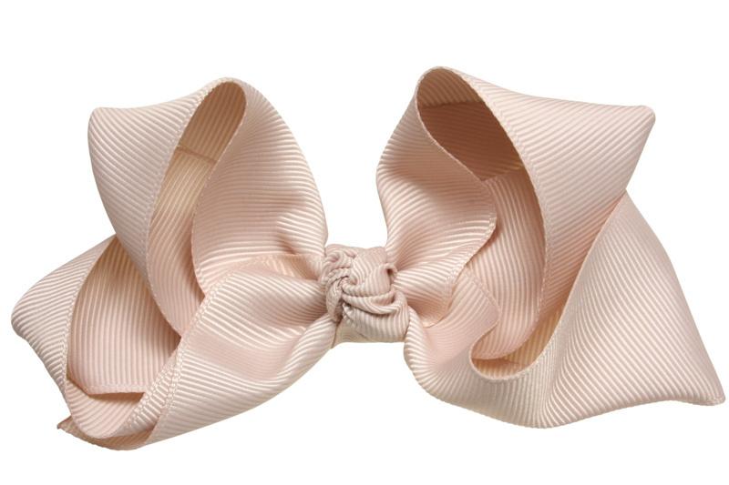 Extra grote haarstrik vanille - Staartjes en Strikjes