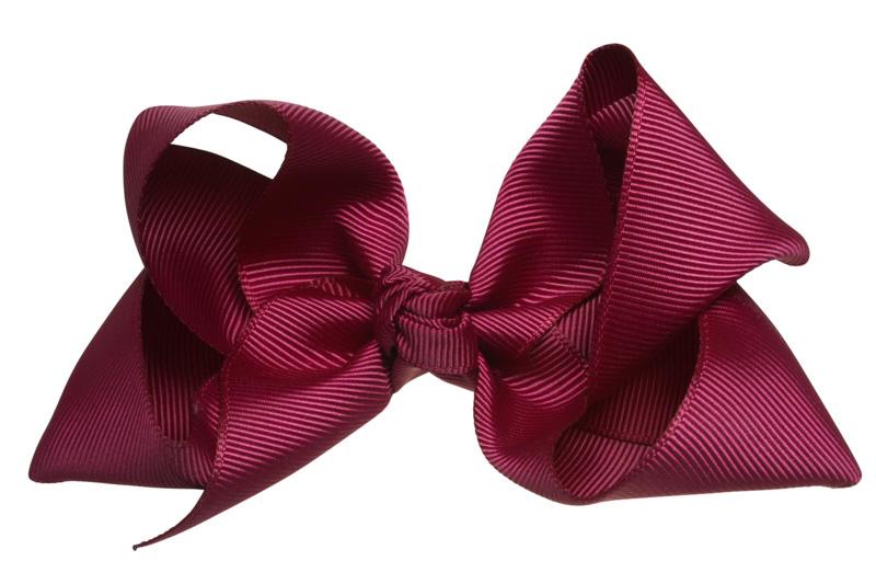 Extra grote haarstrik wijn rood - Staartjes en Strikjes