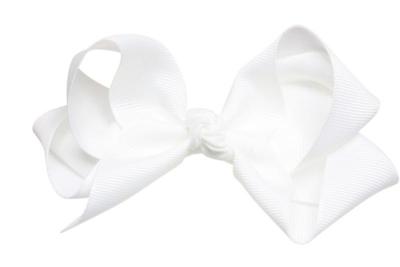 Extra grote haarstrik wit - Staartjes en Strikjes