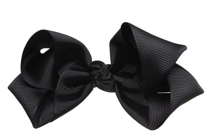 Extra grote haarstrik zwart - Staartjes en Strikjes