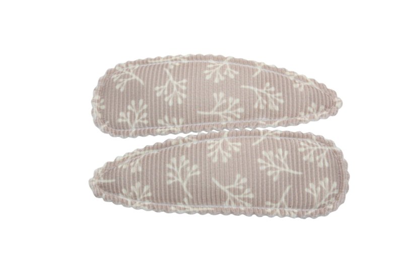 Haarspeldjes bruin met creme bloemetjes - Staartjes en Strikjes