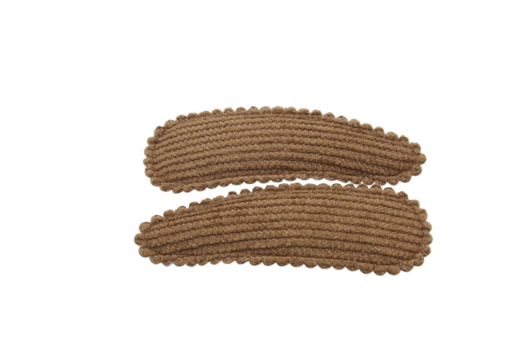 Haarspeldjes ribstof chipmunk bruin - Staartjes en Strikjes