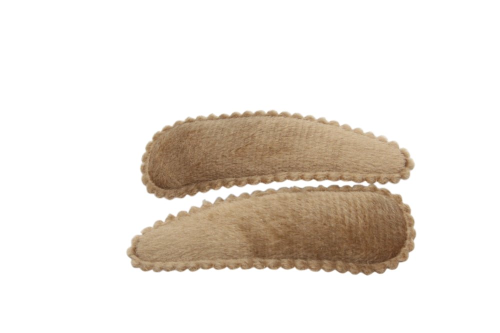 Haarspeldjes veloers donker tan bruin - Staartjes en Strikjes