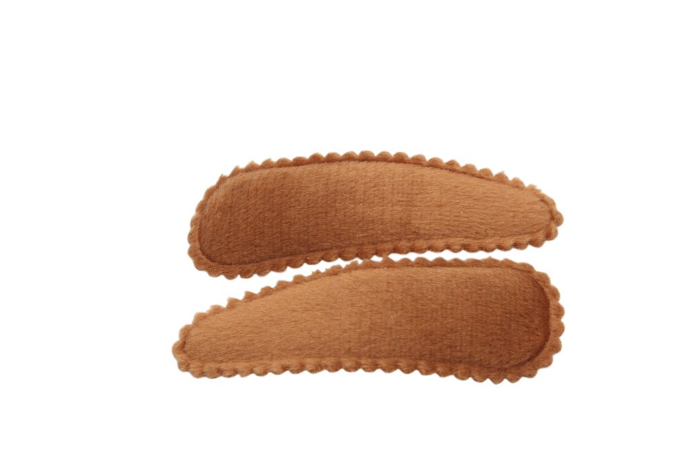 Haarspeldjes veloers koper bruin - Staartjes en Strikjes