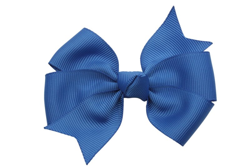 Haarstrik groot batik blauw stijl 1 - Staartjes en Strikjes