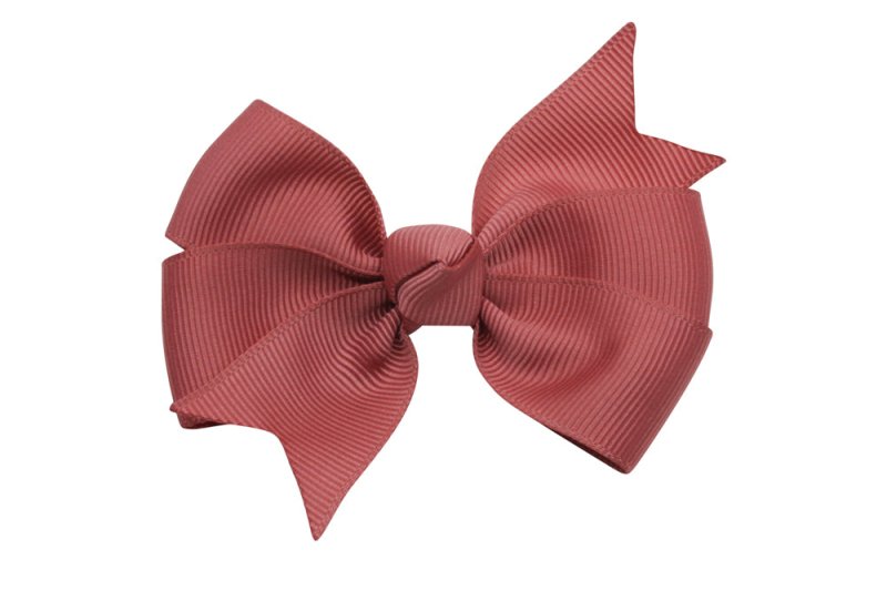 Haarstrik groot cinnabar rood stijl 1 - Staartjes en Strikjes