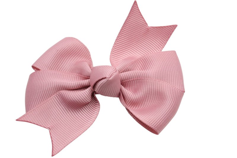 Haarstrik groot oud roze stijl 1 - Staartjes en Strikjes