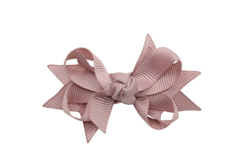 Haarstrikje 5 cm. antique mauve - Staartjes en Strikjes