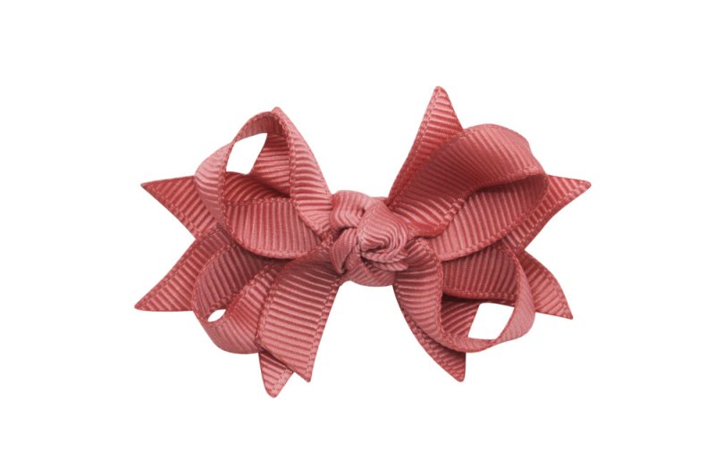 Haarstrikje 5 cm. cinnabar rood - Staartjes en Strikjes