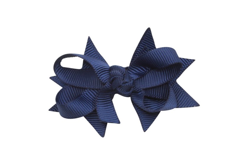 Haarstrikje 5 cm. donker blauw - Staartjes en Strikjes