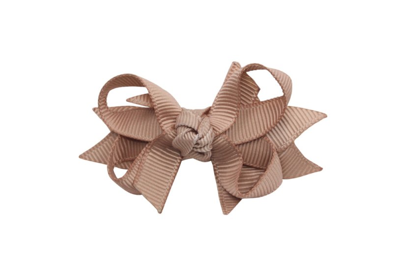 Haarstrikje 5 cm. natural bruin - Staartjes en Strikjes