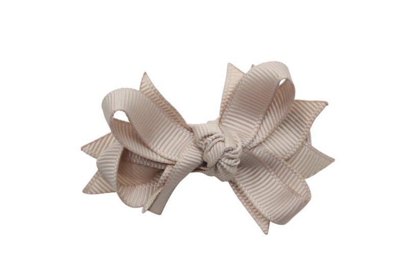 Haarstrikje 5 cm. taupe bruin - Staartjes en Strikjes