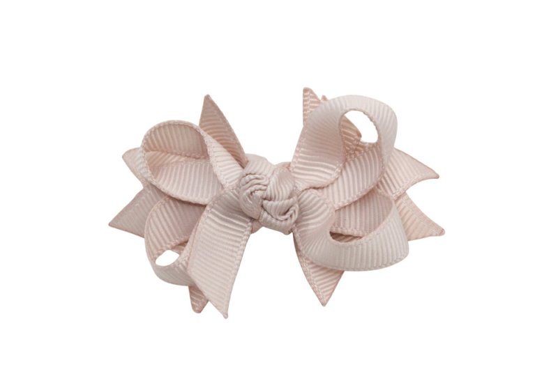 Haarstrikje 5 cm. vanille - Staartjes en Strikjes