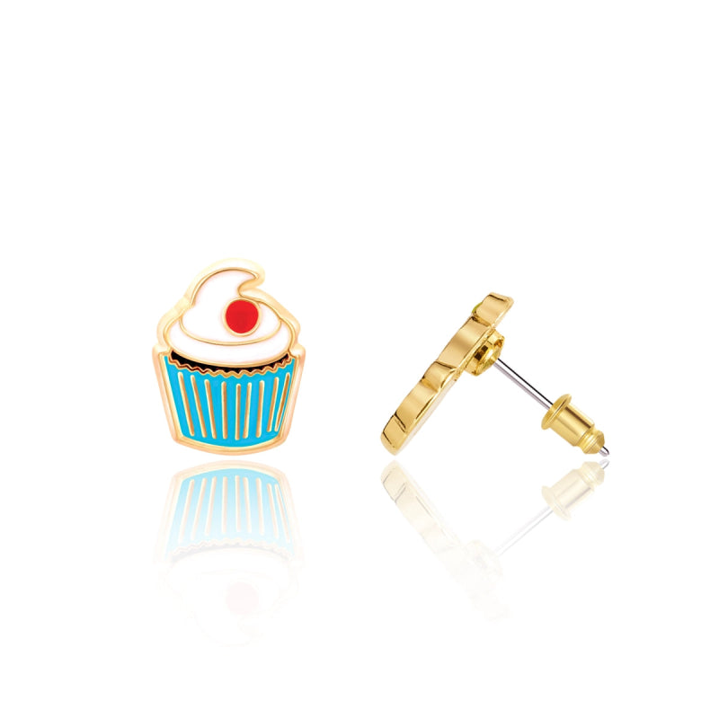 Hypoallergene kinderoorbellen cupcake - Staartjes en Strikjes