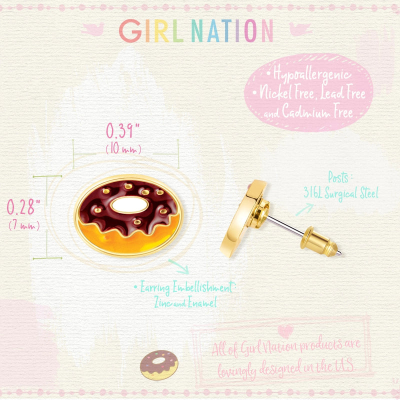 Hypoallergene kinderoorbellen donut - Staartjes en Strikjes