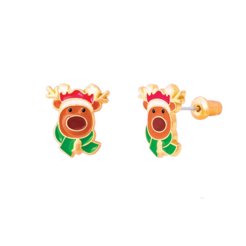 Hypoallergene kinderoorbellen rendier - Staartjes en Strikjes
