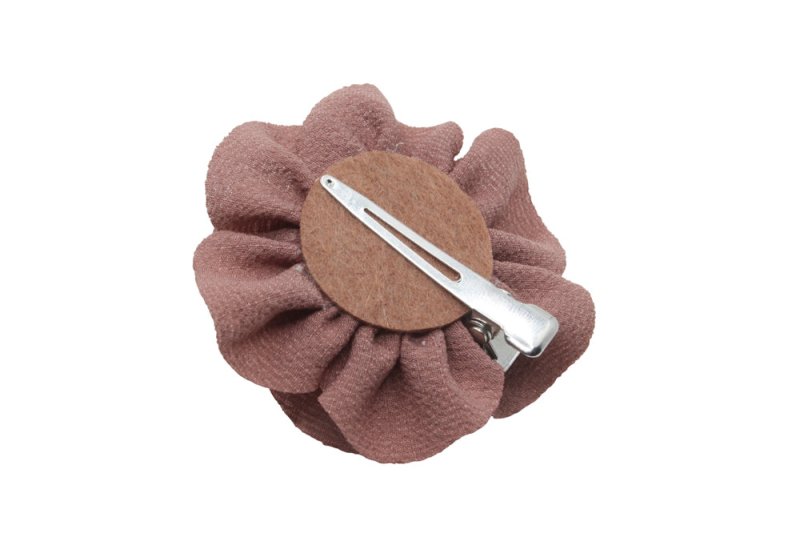 Klein haarbloemetje chutney bruin - Staartjes en Strikjes