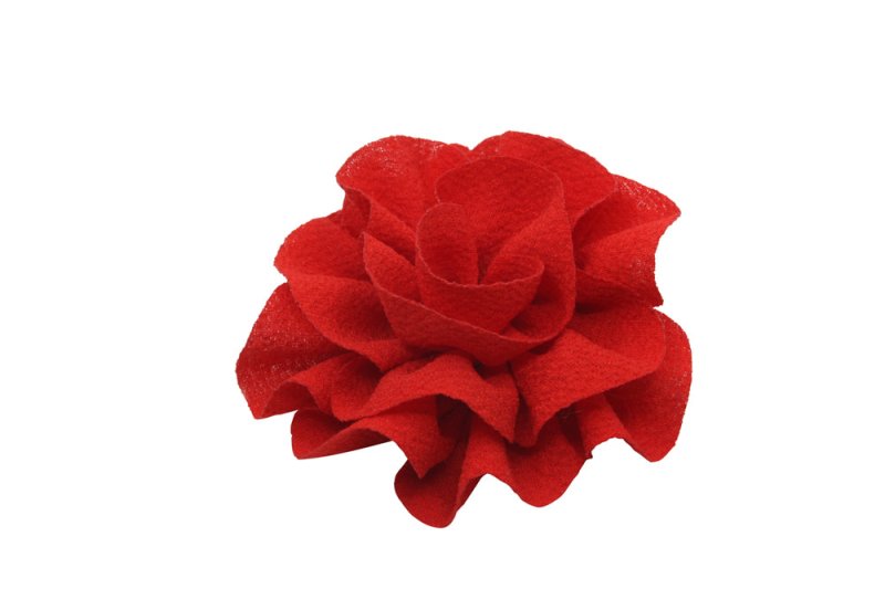 Klein haarbloemetje rood - Staartjes en Strikjes