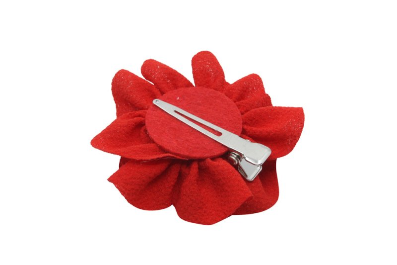 Klein haarbloemetje rood - Staartjes en Strikjes