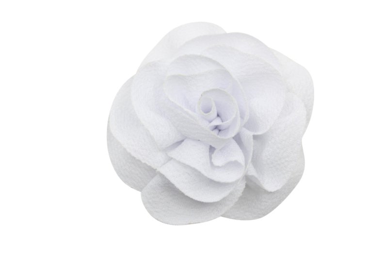 Klein haarbloemetje wit - Staartjes en Strikjes