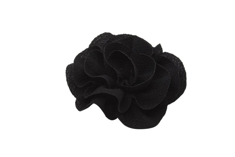 Klein haarbloemetje zwart - Staartjes en Strikjes