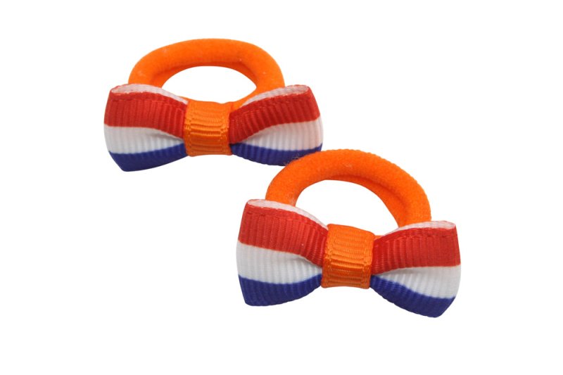 Kleine elastiekjes met mini strikjes holland - Staartjes en Strikjes