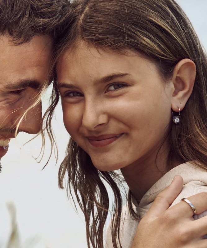 Oorbellen Blomdahl titanium hanger crystal (incl. achterkantjes) - Staartjes en Strikjes