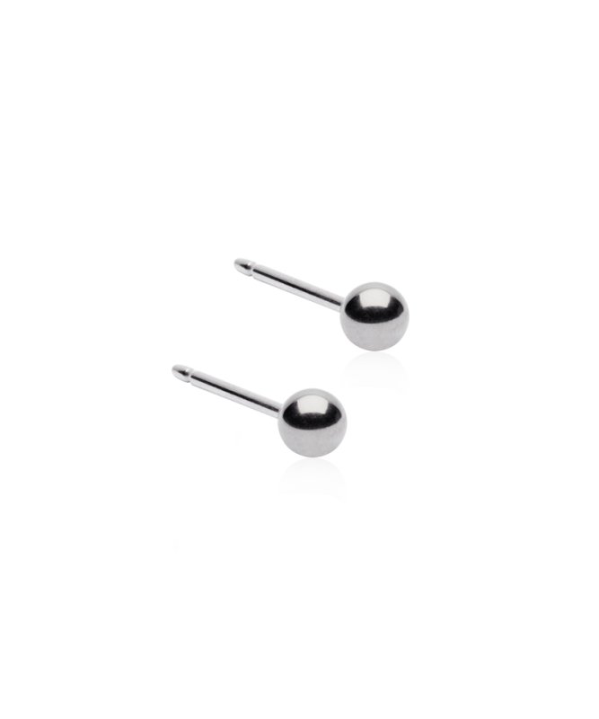 Oorbellen Blomdahl titanium knopje 3 mm. (incl. achterkantjes) - Staartjes en Strikjes